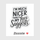 私はビニールを勧める顔よりずっと優しい シール (シート)