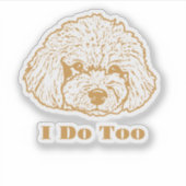 私はビニールカスタムシールを切りすぎている シール (正面)