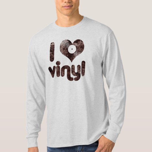 私はビニール- Tシャツ--を愛します Tシャツ (正面)