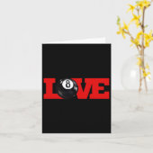 私はビリヤード8ボールプールプレーヤーCarom英語が大好き カード (黄色い花)