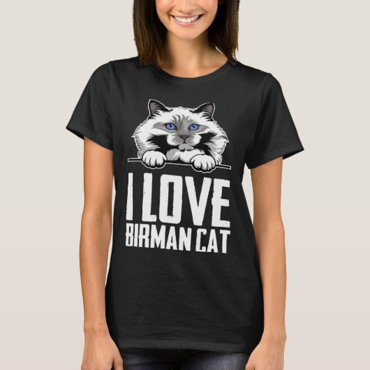 私はビルマ猫が大好き Tシャツ (正面)