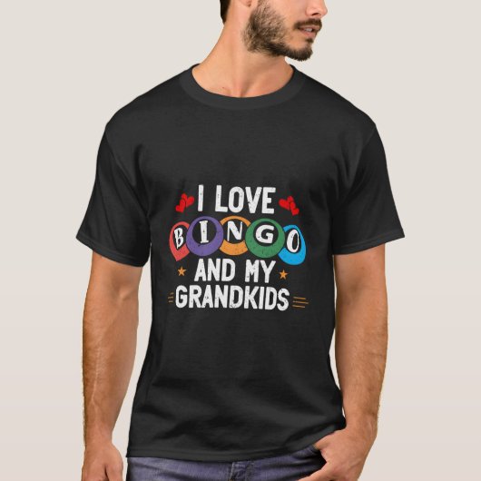 私はビンゴと私のグランドビンゴが大好き Tシャツ (正面)