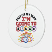 私はビンゴに行く セラミックオーナメント (左)