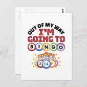 私はビンゴに行く ポストカード (正面/裏面)