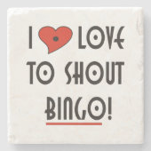 私はビンゴを叫ぶのが大好き ストーンコースター (正面)
