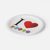 私はビンゴを愛します ペーパープレート (アングル)