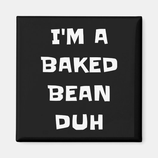 私はビンドゥー焼いたおもしろい怠け者簡単ハロウィンコスト マグネット (正面)