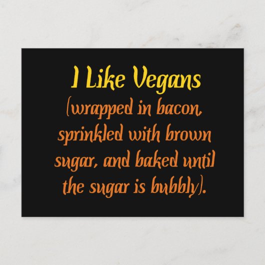 私はビーガンが好き… ポストカード (正面)