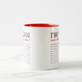 私はビーガンです: 私はどこから私の蛋白質を得ますか。 ツートーンマグカップ (中央)