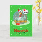 私はビーガンとカスタムが私のお気に入りの物だ カード (黄色い花)