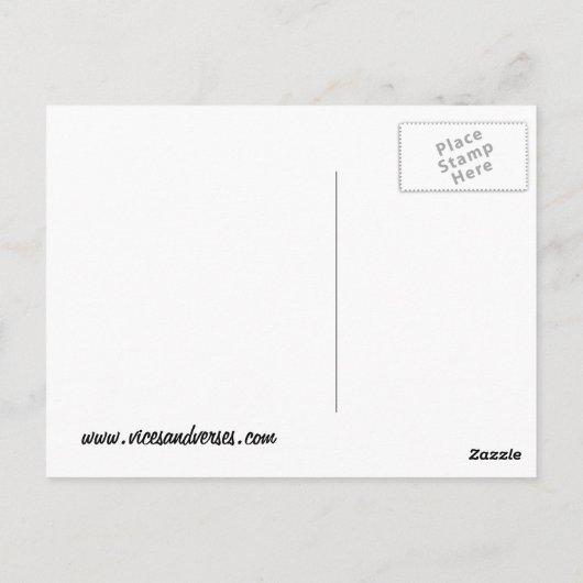 私はビーガンのおもしろい侮辱アンチビーガンはがき好き ポストカード (裏面)