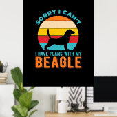 私はビーグルと計画を立てている ポスター (ホームオフィス)