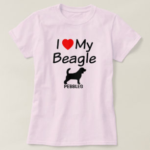 私はビーグル犬が大好き Tシャツ