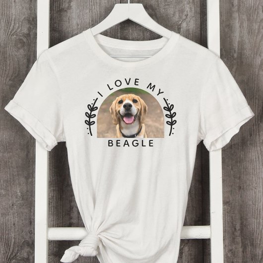 私はビーグル犬の写真が大好き Tシャツ