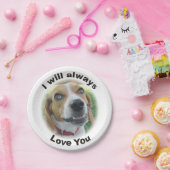 私はビーグル犬の紙皿常に愛します ペーパープレート (パーティー)