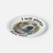 私はビーグル犬の紙皿常に愛します ペーパープレート (アングル)