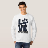 私はビーグル犬のTシャツが大好き Tシャツ (正面フル)