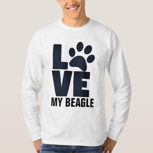私はビーグル犬のTシャツが大好き Tシャツ (正面)