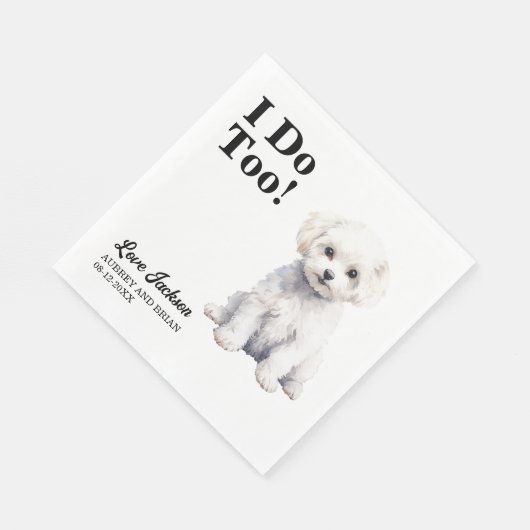 私はビーコンフリーズのペット結婚の スタンダードランチョンナプキン (角)