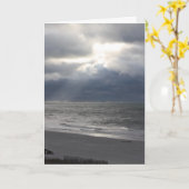 私はビーチのカード愛します カード (黄色い花)