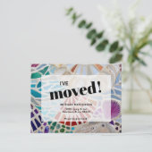 私はビーチの引越し案内葉書を移動した 案内ポストカード (スタンド正面)