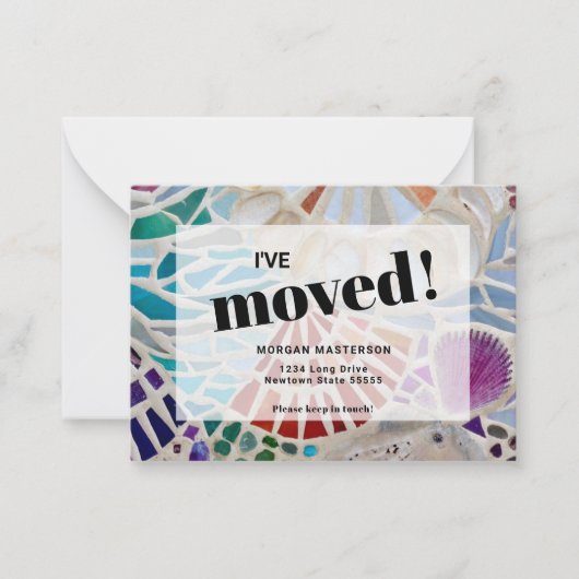 私はビーチを動かす発表を移動 ノートカード (正面)