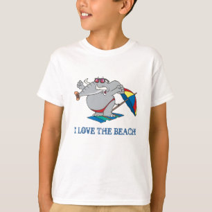 私はビーチを愛します Tシャツ