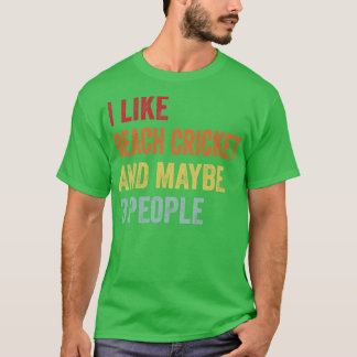 私はビーチクリケットが好きかもしれない3人 Tシャツ