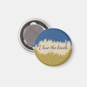 私はビーチ冷凍機の磁石が大好き マグネット (正面/裏面)