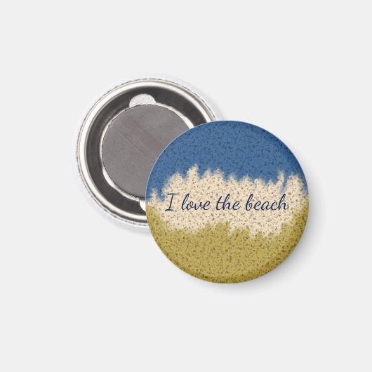 私はビーチ冷凍機の磁石が大好き マグネット (正面/裏面)