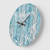 私はビーチ退職したウッドおもしろい退職航海の ラージ壁時計 (傾斜)