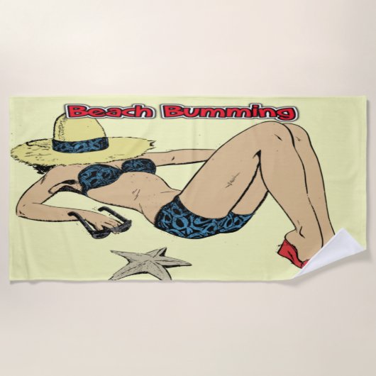 私はビーチ ビーチタオル (正面)