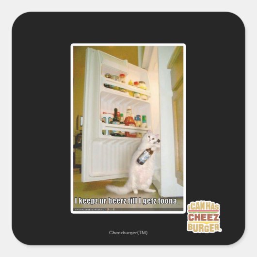 私はビーツをキープする スクエアシール (正面)