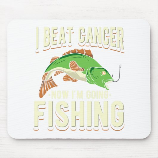 私はビートがん今私は魚釣り1 マウスパッド (正面)