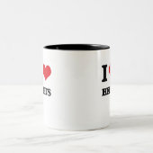 私はビートを愛します ツートーンマグカップ (中央)