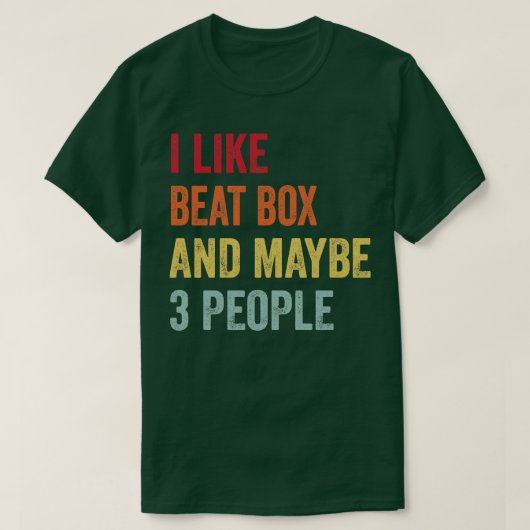 私はビート箱が好きかもしれない3人 Tシャツ (デザイン正面)