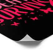 私はビートIt生存乳がん認識度を持った ポスター (角)