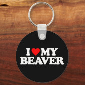 私はビーバーが大好き キーホルダー (正面)