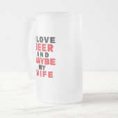 私はビールが大好きだし、妻も好きかもしれない フロストグラスビールジョッキ (正面左)