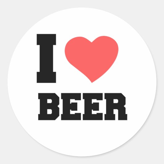 私はビールが大好きです ラウンドシール (正面)