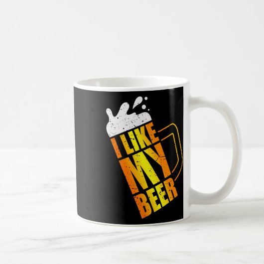 私はビールが好きだ。ビールマグおもしろい簡単衣装ロングS コーヒーマグカップ (右)