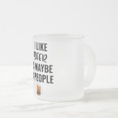 私はビールが好きで、3人くらいかな フロストグラスマグカップ (正面右)