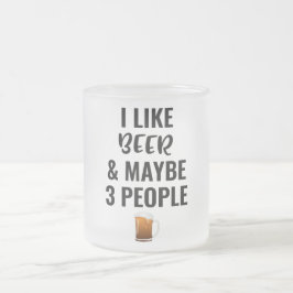 私はビールが好きで、3人くらいかな フロストグラスマグカップ
