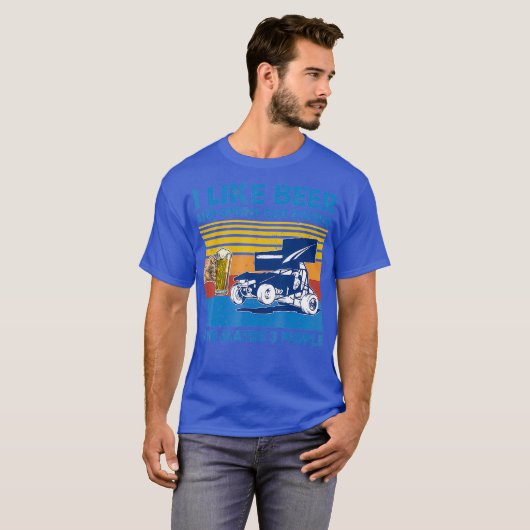 私はビールとスプリントのカーレースが好きだし、多分3 Tシャツ (正面フル)