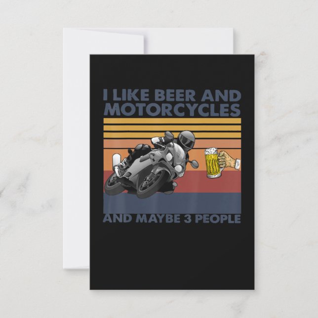 私はビールとバイクが好き – Motorcycles Gift (正面)