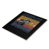 私はビールとバイクが好き – Motorcycles Gift タイル (側面)