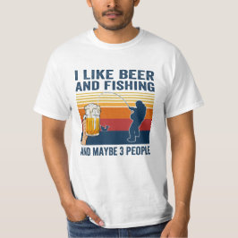 私はビールと魚釣りが好きだ Tシャツ