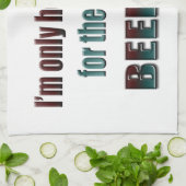 私はビールのためにここだけいます キッチンタオル (折り畳み)