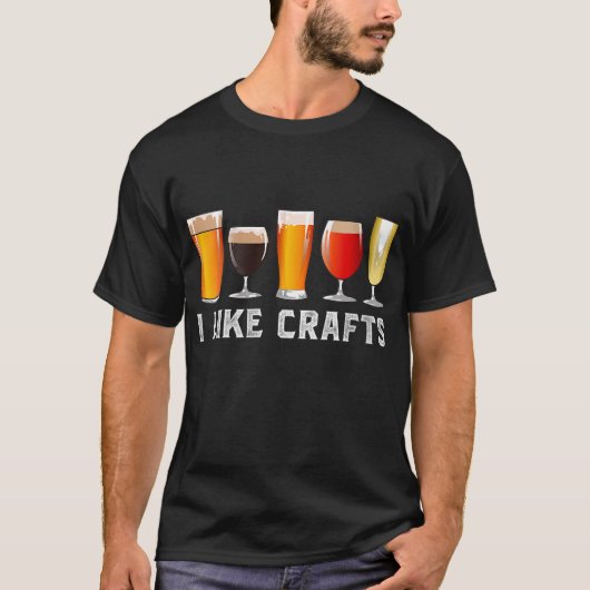 私はビールのクラフツを飲むのが好おもしろいきだ Tシャツ (正面)