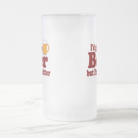 私はビールをあきらめますが、憶病者ではないです! フロストグラスビールジョッキ (中央)
